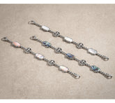 JAI Sterling Silver Fleur-de-lis Gemstone Bracelet, 8"